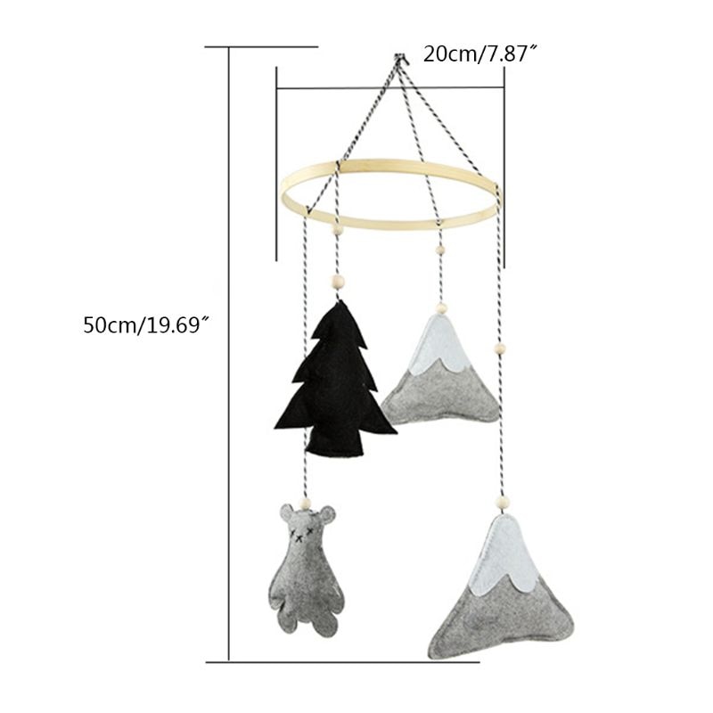 Babybeer vilten hangers wieg mobiel rammelaars bedbel windgong speelgoed kinderen kinderkamer hangende decoratie