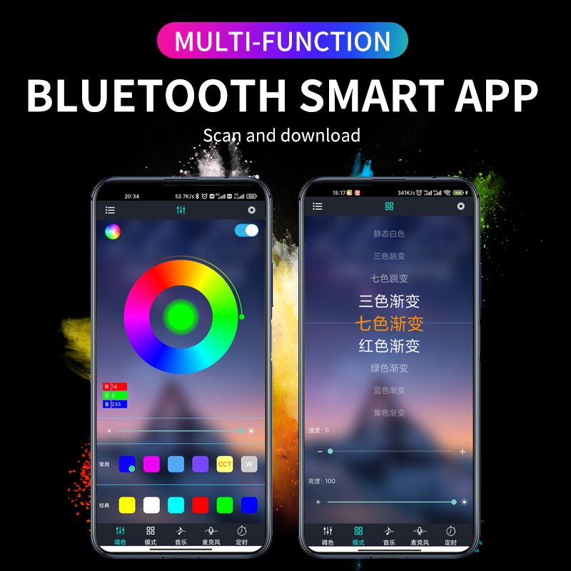 Led Car Foot Ambient Light With USB Neon Mood Lighting Music Control App RGB Auto Interior Decorative Atmosphere Light