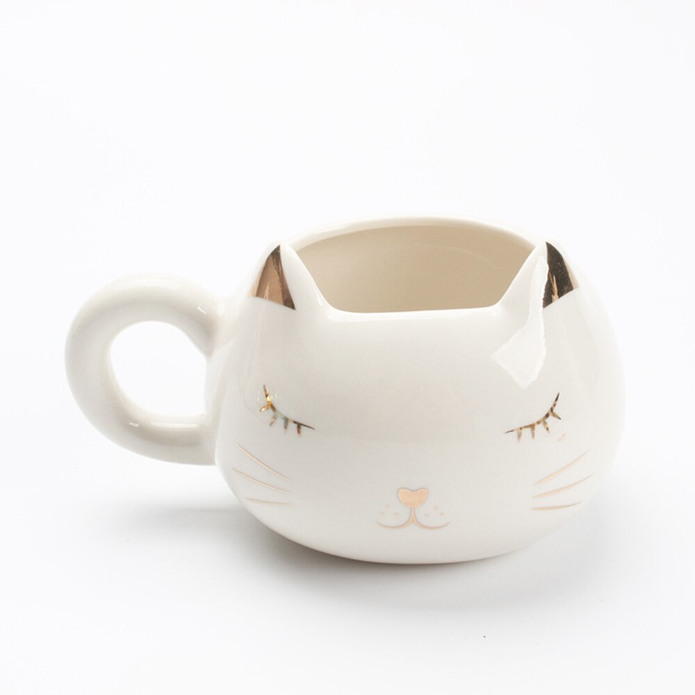 Cat mug ceramics mug cute kitten breakfast cup animal shaped cat cup mug Coffee Tea Milk Animal Cups