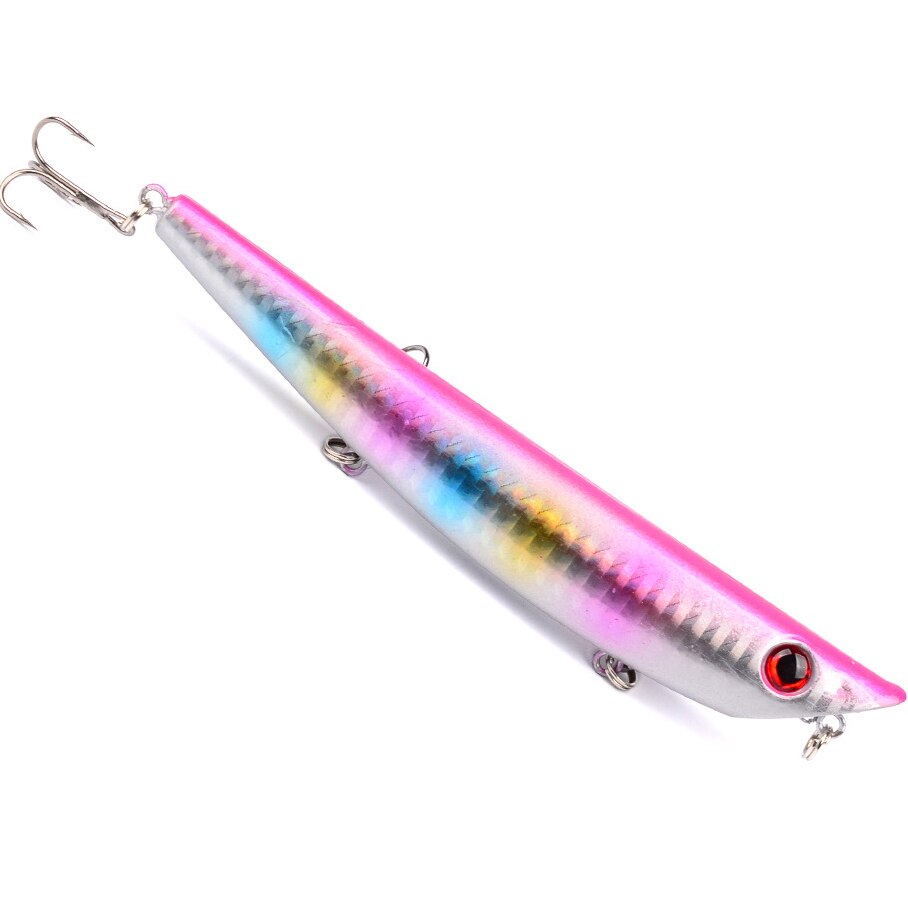 17g/12cm Popper Fishing Lures Topwater Fishing Lure Artificial: e