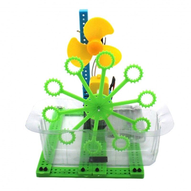 Diy Montage Bubble Machine Zelfgemaakte Elektrische Speelgoed Science Experiment Kit Voor Kinderen Student Speelgoed