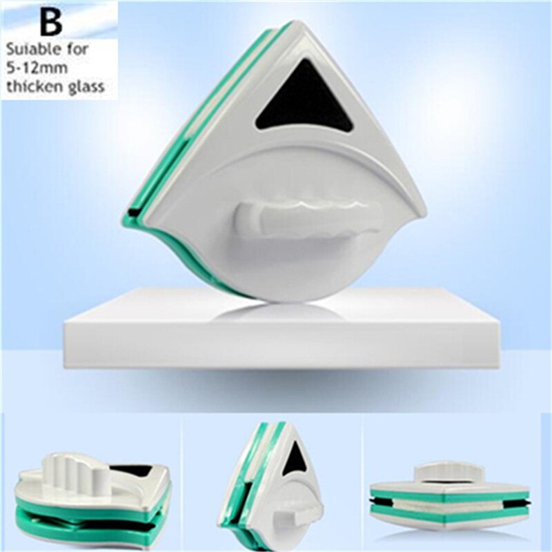 Magnetic Window Cleaner Double Side Magnetic Brush for Washing Windows Glass Cleaning Brush Cleans Magnetic Crystals Window Wash: Green