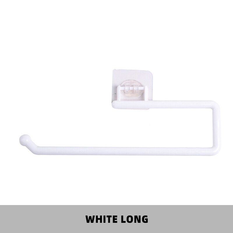 Küche Papier Rollen Halfter Handtuch Aufhänger Gestell Bar Schrank Lappen Hängen Halfter Schlecht Veranstalter Regal Wc Papier Halfter: Weiß lang