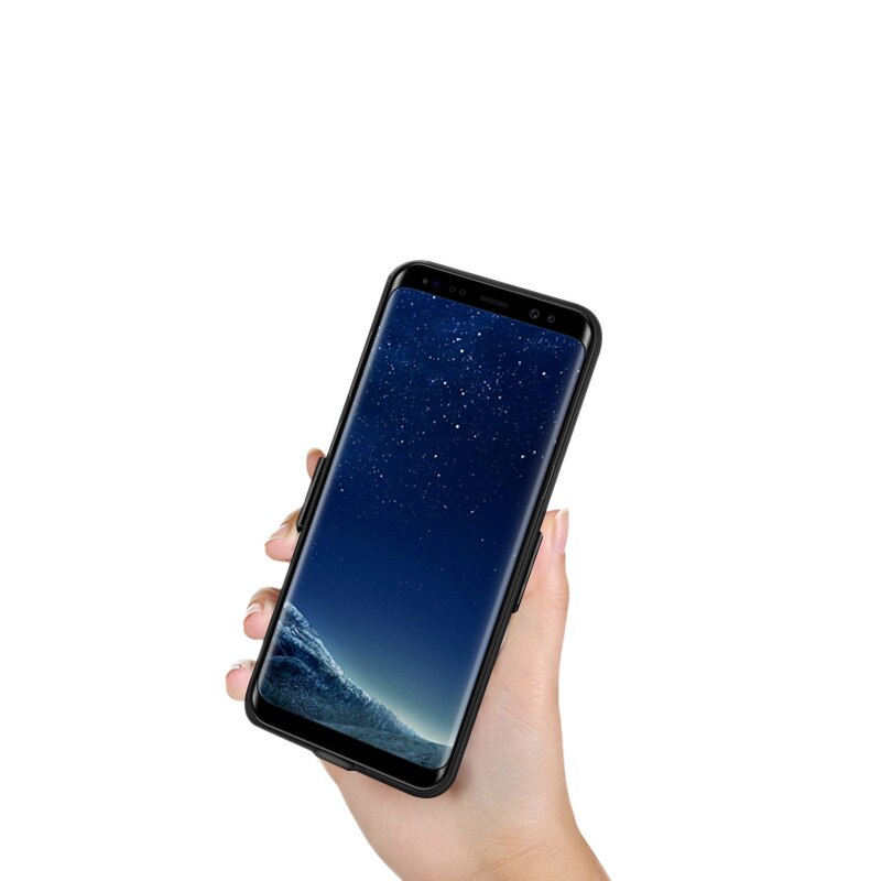 Batterijladerhoesje 7000 mah powerbank voor samsung galaxy  s8 s8 plus  s9 s9 plus  a8 a8 plus telefoon oplaadhoesje magnetische cliphoesje