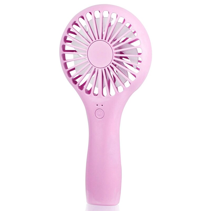 Mini Handheld Fan Battery Powered Rechargeable Battery, Pink: Default Title