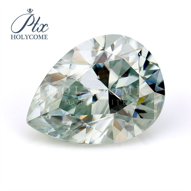 5x8mm gorąca sprzedaż VS1 zielona gruszka EX skaleczenie podawać próbnik diamentów Ⅱ luźny moissanit dostawca kamieni szlachetnych fabryka rozbić się sprzedaż certyfikat