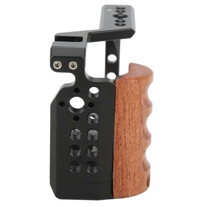 Camera Kooi Video Schieten Kooi Rig Aluminium Beschermende Behuizing Met Houten Handvat Voor Sony Zv‑ E10 Camera