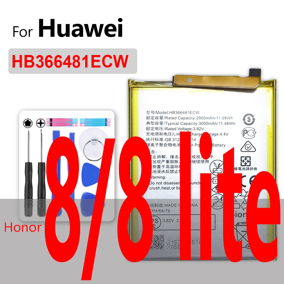 HB366481ECW Vervangende Batterij Voor Huawei Honor 8 / Honor 8 Lite Honor 8 /8Lite