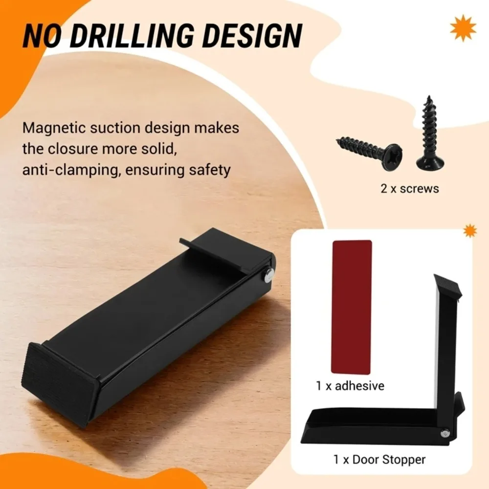 Stainless Steel Door Stopper Metal Gate Blocker Windproof Gate Blocker Anti-collision Door Gap Blocker Sturdy