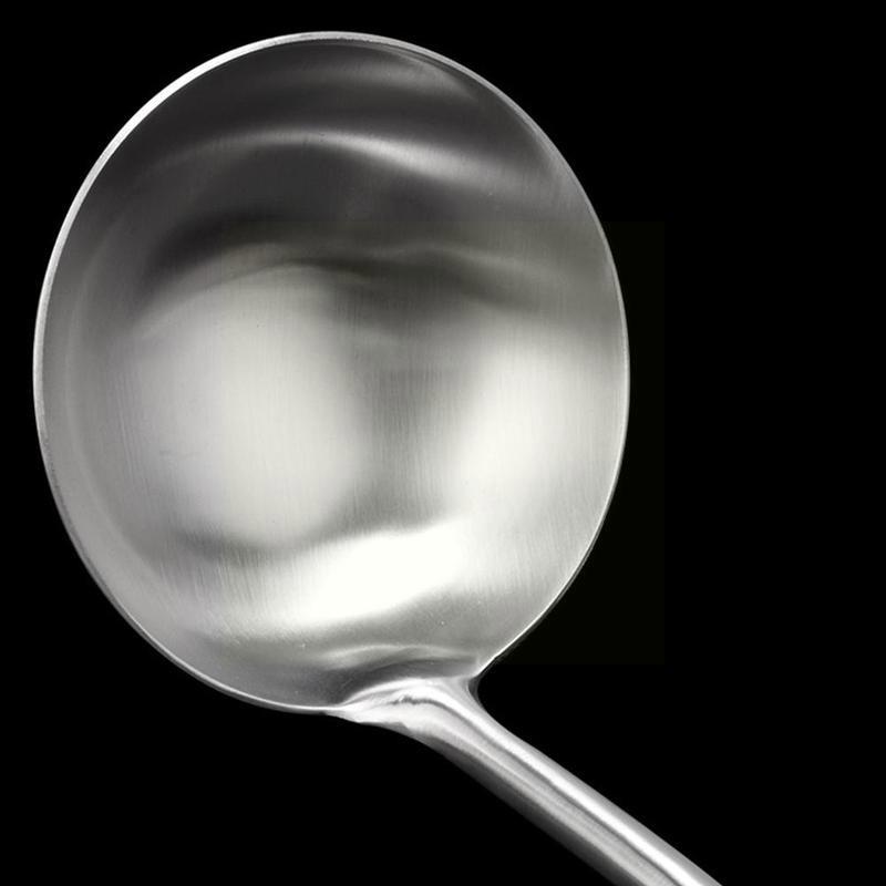 Steel Kitchen Wok Spatula Spoon Chinese Cooking Tool Durable Wooden Bar Kitchen Safety Handle Tools T7g6