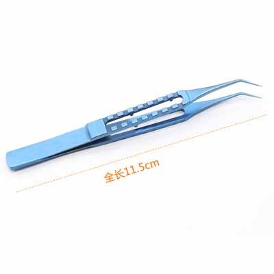 Pinzas para plantar cabello de aleación de titanio, herramienta de instrumento para implante de cabello: Azul