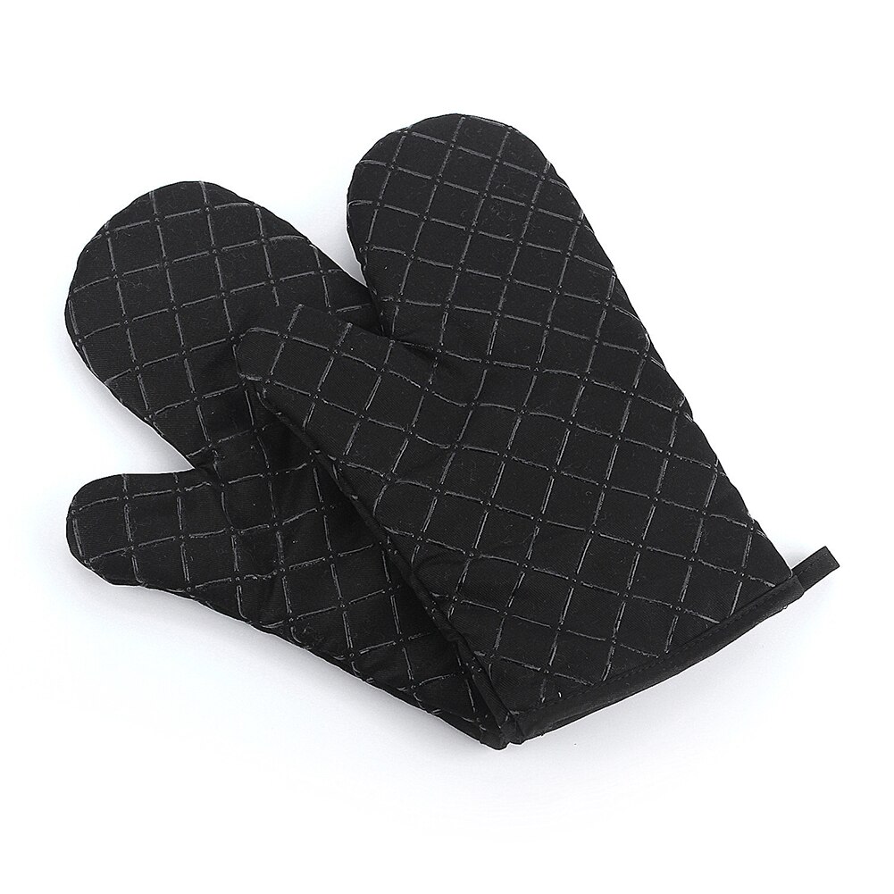 Ovenwanten Bakken Anti Handschoenen Hoge Temperatuur Weerstand Oven Magnetron Isolatie Bakken Mitten Bakvormen Keuken Gereedschap: Black