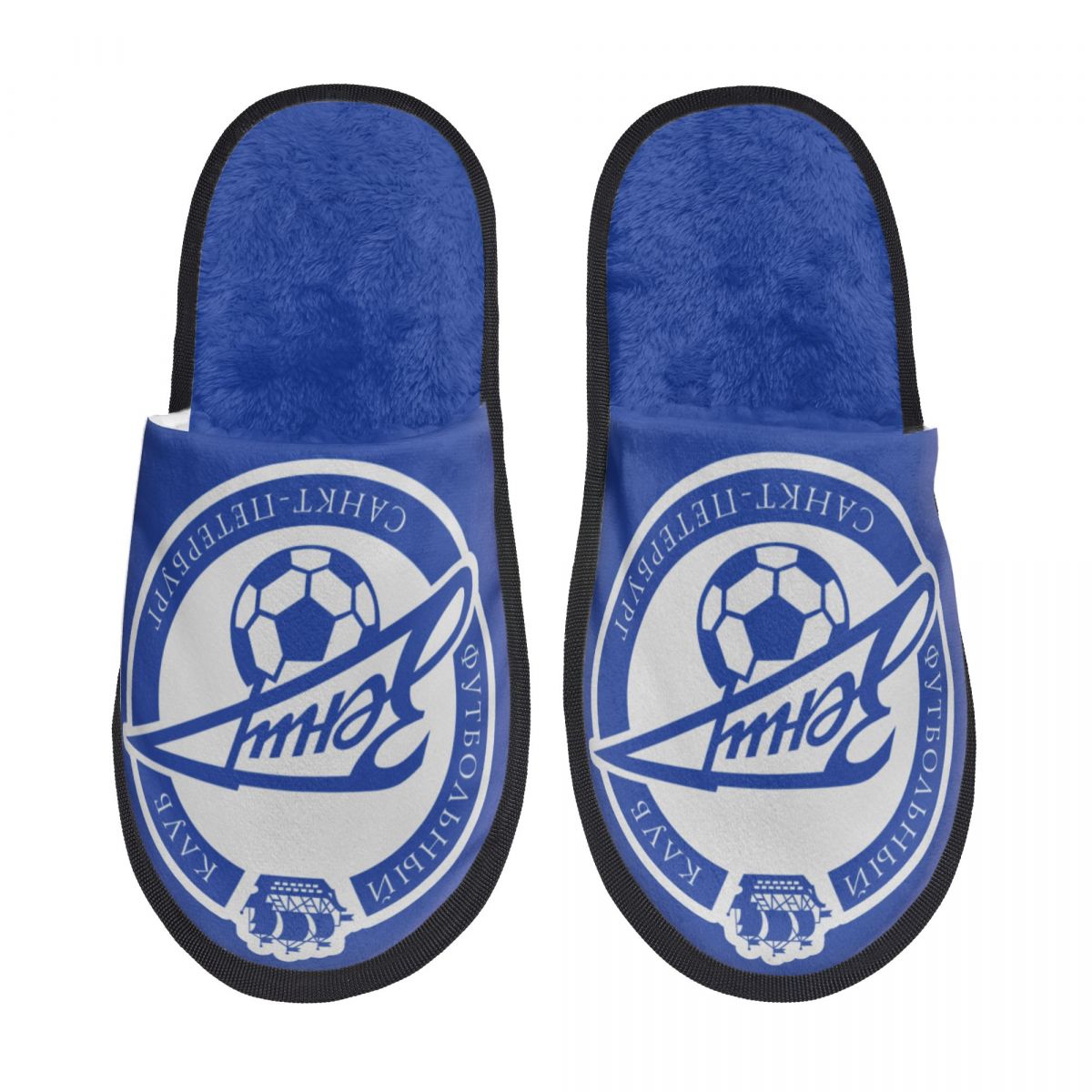 Zenit-zapatillas peludas de San Petersburgo FC para hombre y mujer, zapatillas cómodas de felpa peluda, zapatos cálidos antideslizantes para interiores