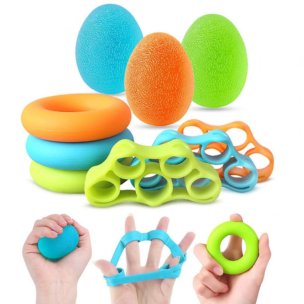 6/9Pcs Therapy Kit Finger Exercisers and Hand Strengtheners Grip Dexterity Supports Injury Recovery Stress Relief Kids Adults