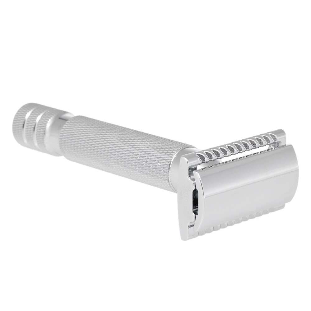 Shaving Razors Men's Safety Shaver Double Edge Handled Traditional Wet Shaving Razor Stainless Alloy Chrome Plating