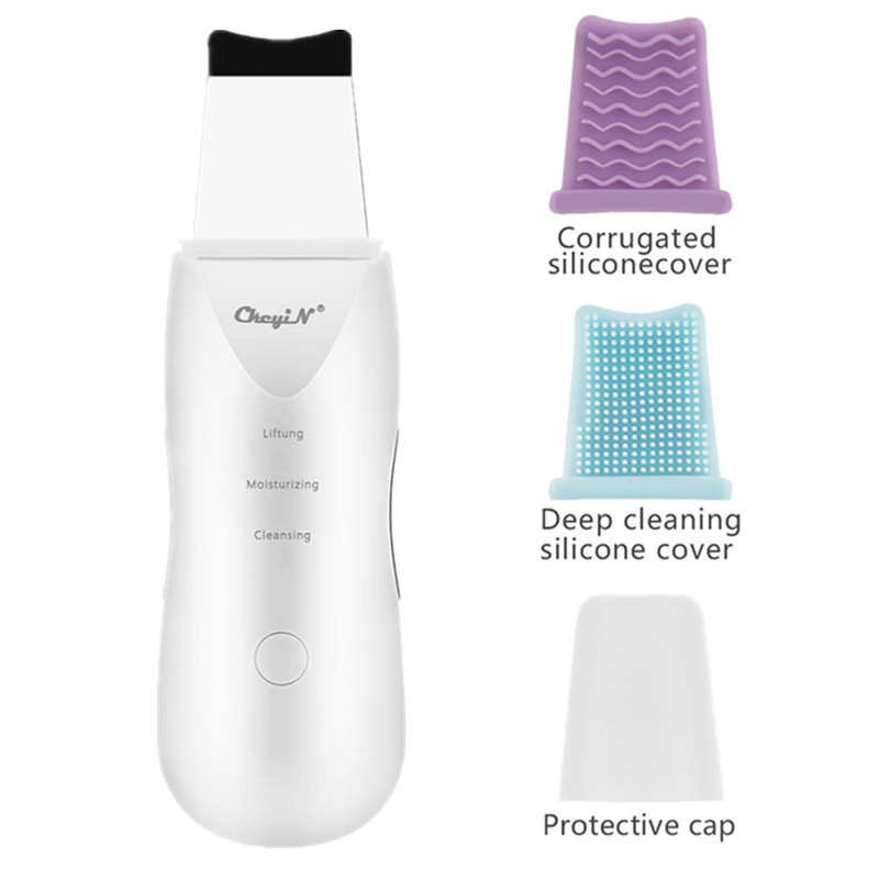Ultraljud vibration pormask remover skrapa usb uppladdningsbar hud skrubber död hud peeling spade hud dra åt skönhetsverktyg
