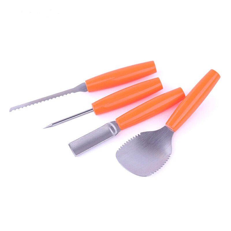 4 Stuk Keuken Tool Set Rvs Pompoen Carving Tool Set Modieuze Multifunctionele Halloween Tool Set
