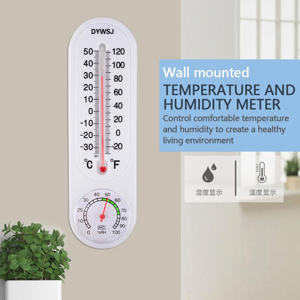 Analoge Huishoudelijke Thermometer Hygrometer Muur Gemonteerde Thermometer Brand Office Tester Vochtigheid Voor Thuis Meten P7C0