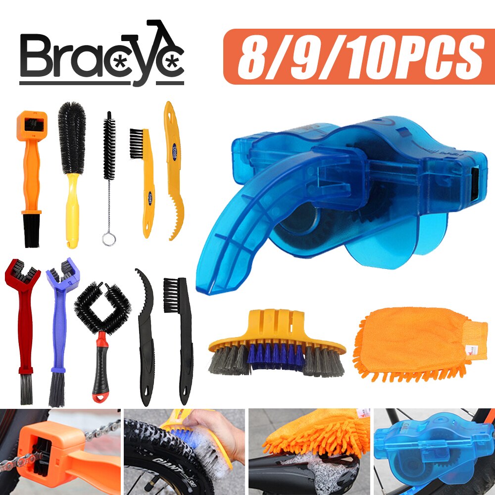 Fiets Chain Cleaner Bike Clean Set Machine Borstels Fietsen Cleaning Kit Fiets Borstel Onderhoud Tool Voor Mountain Road Bmx