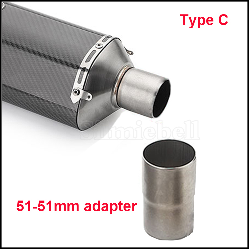 Yleinen moottoripyörän pakoputki 51-60mm 36-51mm hitsauspää keskiliitossovitin 60-51mm 51-38mm supistusliitin putki