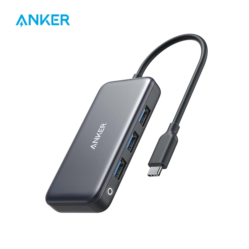 Anker USB C Hub,4-in-1 USB C Adapter,60W Power ,3 USB 3.0 Ports,for MacBook Pro 13'' ,Chromebook,XPS etc