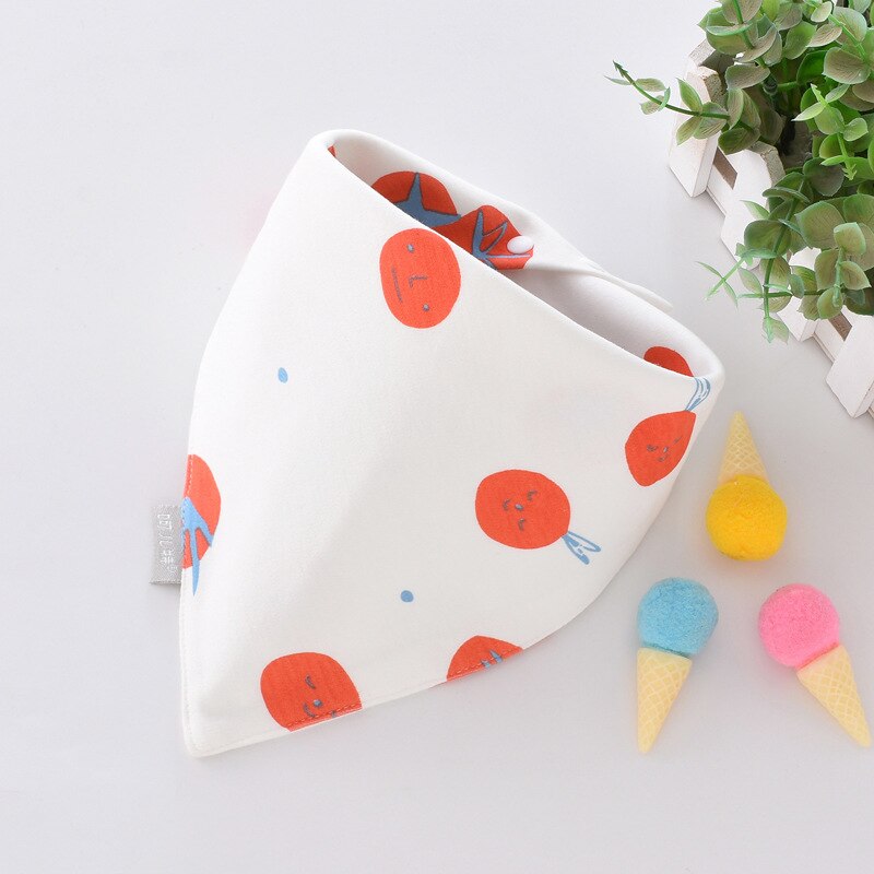 Baby Driehoek Slabbetjes Katoen Slabbetjes Cartoon Baby Speeksel Handdoek Feeding Schort Bandana Herbruikbare Doek Doekjes: WHT073P