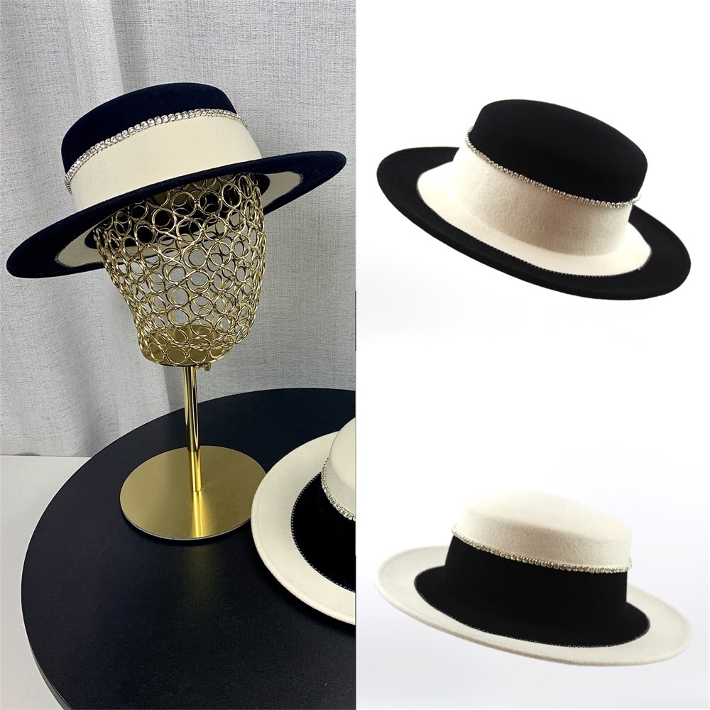 Vinter dame all-match top hat syning farve udendørs ren uld varm top hat afslappet vinter hat