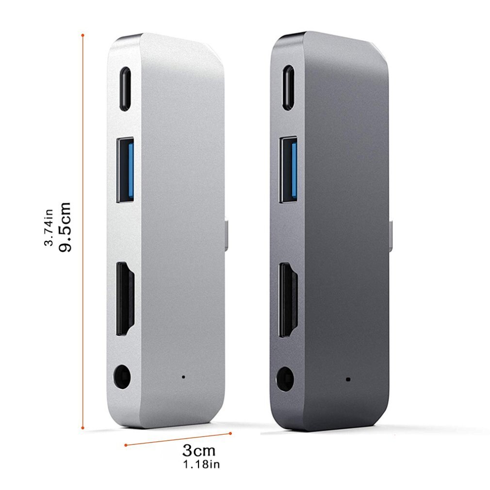 Usb C Hub Adapter Met Usb-C Type C Pd Opladen 4K Hdmi Usb 3.0 3.5Mm Hoofdtelefoon verlengen Dock Hub Docking Station