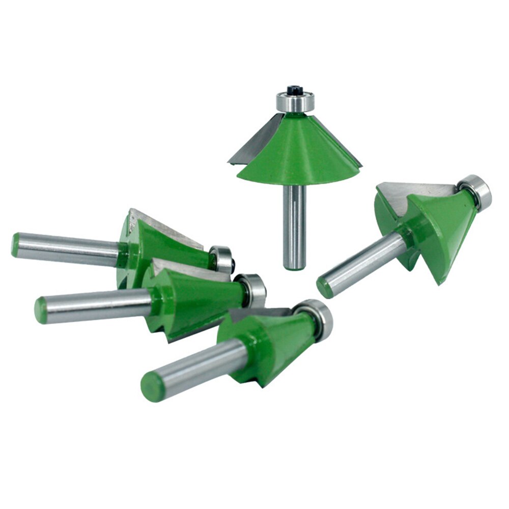 1Pc 8Mm Shank Afschuining Router Bit 11.25 15 22.5 30 45 Graden Schuine Rand Frees Voor Hout woodorking Tool