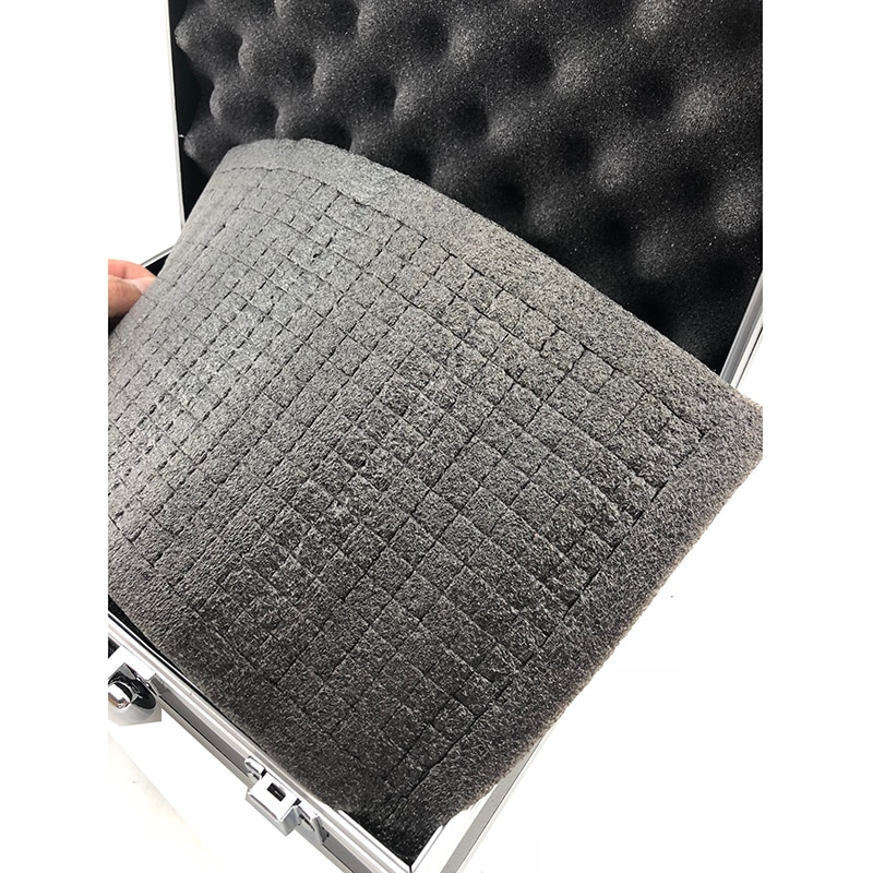 Alumiininen työkalulaatikko kannettava instrumenttilaatikko säilytyslaukku matkalaukku matkatavarajärjestäjä laukku työkalut vuorauksella 300*170*80mm