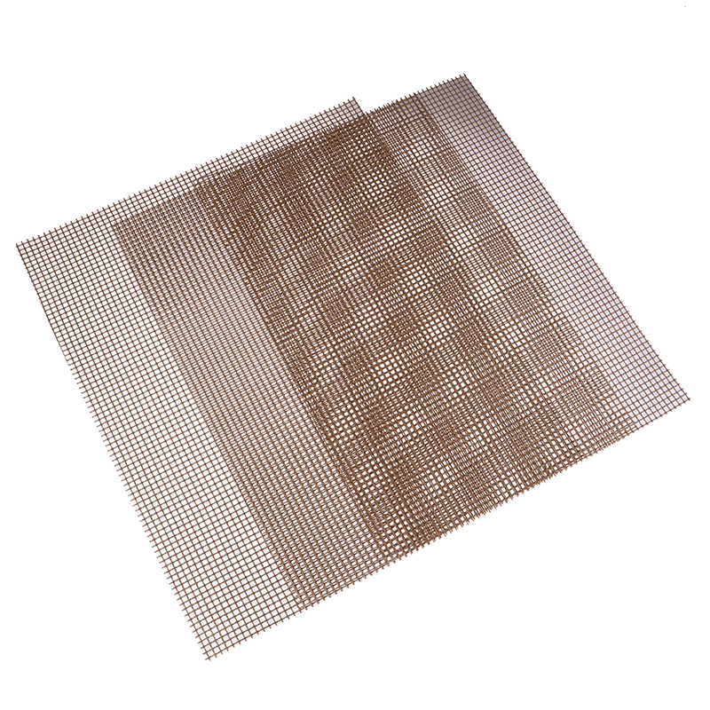Non-stick grill grillmåtter høj sikkerhed gitter form bbq måtte med varmebestandighed 30 x 40 x 0.2cm til udendørs aktiviteter