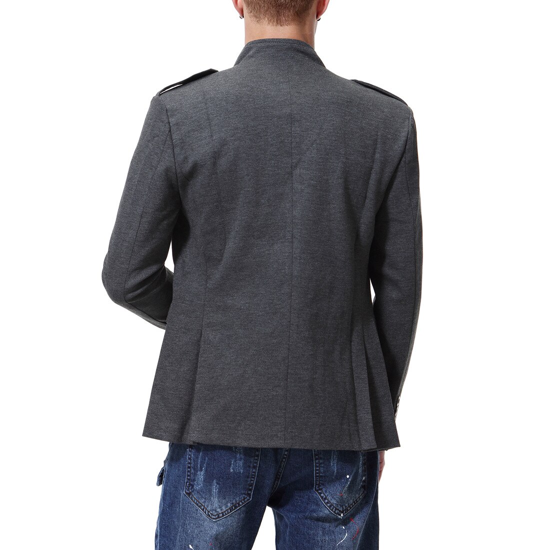 Neue Chinesische Kunst Geschäft Blazer Männer lässig Stehkragen Männlichen kleidung schlank passen Herren Mantel Jacke Größe S-2XL
