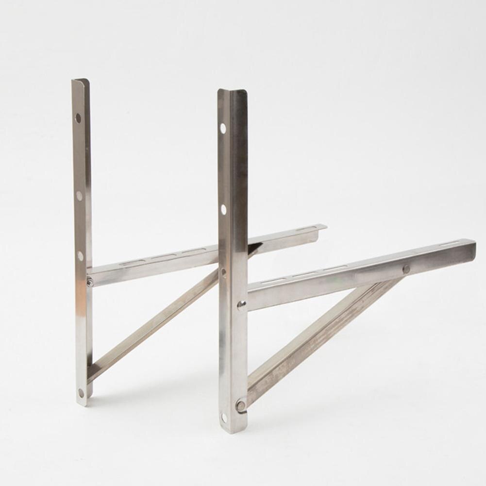 2Pcs Wall Mount Bracket Air Conditioner Rust-free Stainless Steel Support Rack: Default Title