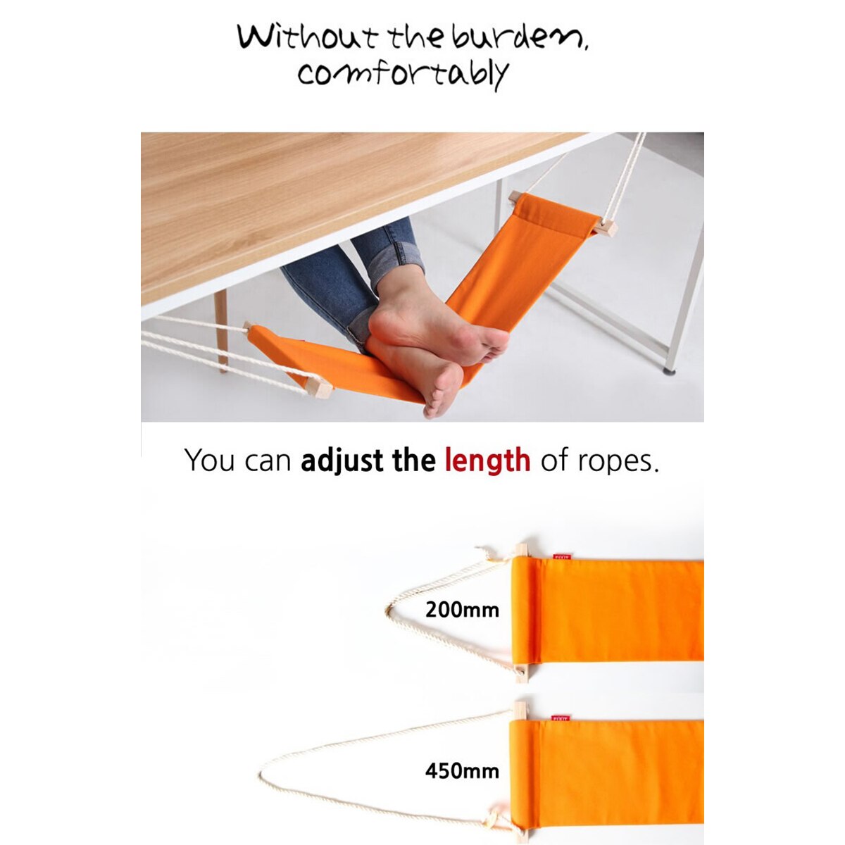 Voet Rest Stand Set Draagbare Desk Voeten Hangmat Met Haak Verstelbare Voetsteun Care Tools Home Office Outdoor Voeten Hangmat