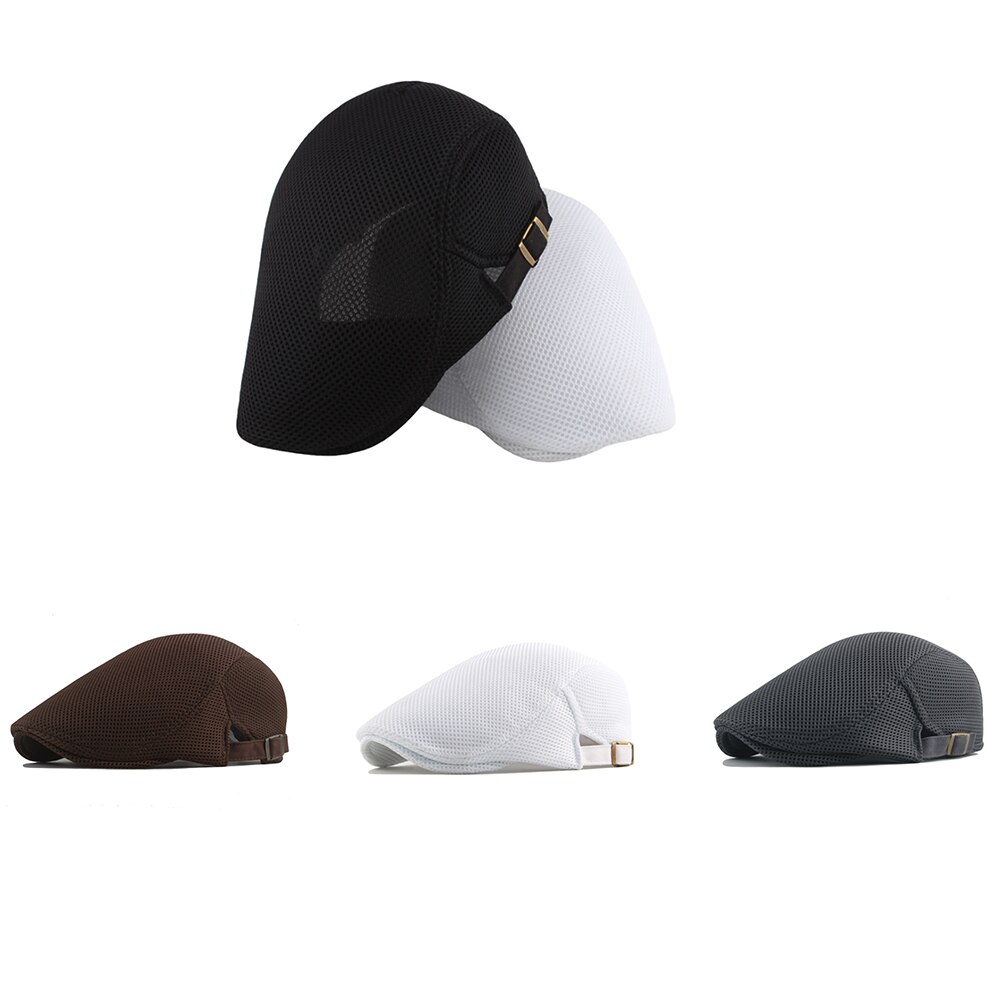 Beret Golf Cap Women Men Outdoor Golf Cap Sweat-absorbing Adjustable Mesh Sport Baseball Cap Tourist Hat Golf Hat Unisex