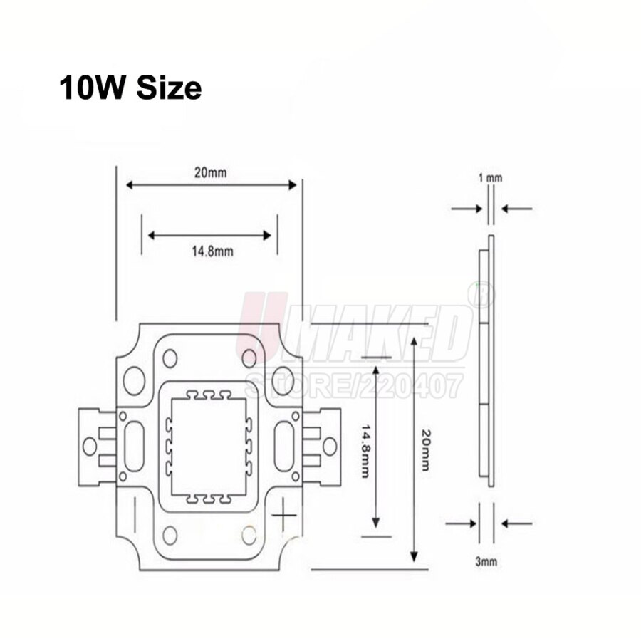 High power Helderheid LED Kralen Chip 1 W 3 W 10 W 20 W 30 W 50 W 100 W RGB kleur voor Schijnwerper Lamp Spot Light COB Chips