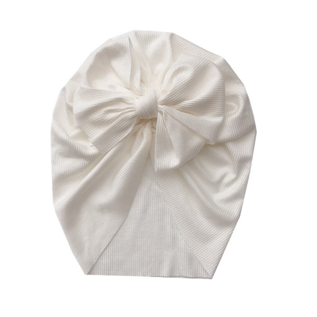 Baby Unisex Bow Indian Hat Knitted Rib Cotton Turban Knot Cap Solid Headwear Ribbed Bowknot Kid Accessories Cap 1-6yrs: 8