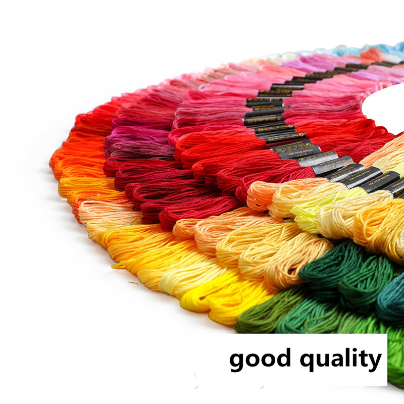 Embroidery Thread Embroidery Floss Cross Stitch Kit Premium Rainbow Embroidery DIY Threads Crafts Cotton Sewing Skein 447 Colors
