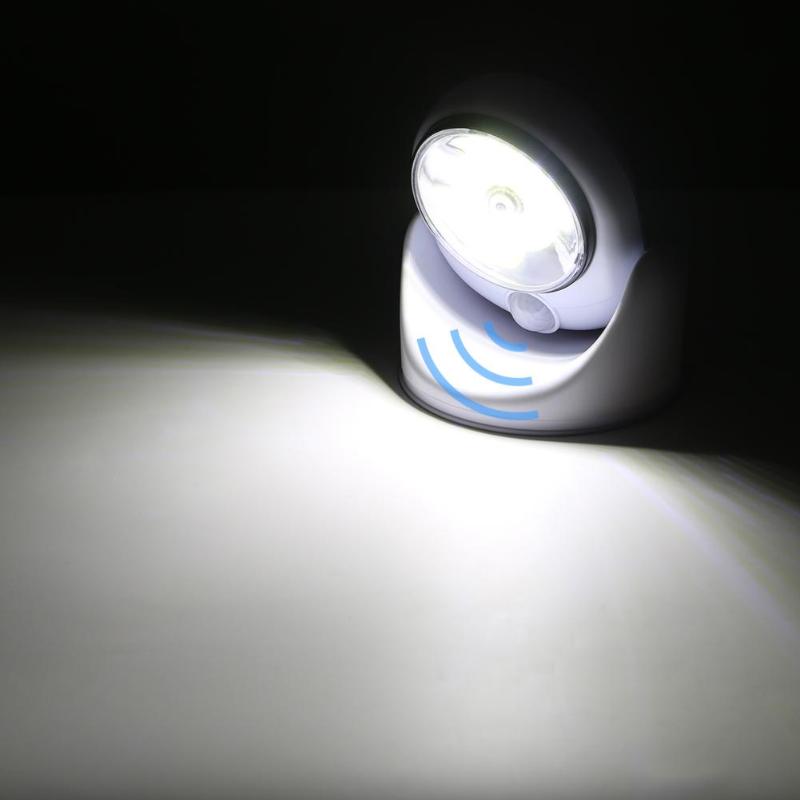 COB luz LED con sensor de movimiento 180 grados de rotación pasillo escalera camino de la noche lámpara con tres agujeros colgantes en el lado inferior