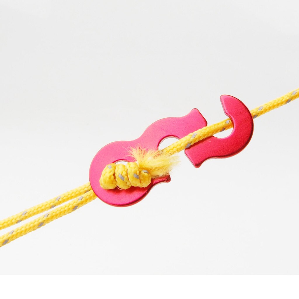 10x Rood Aluminium Tent Luifel Koord Touw Sluiting Guy Lijn Lopers Spanners