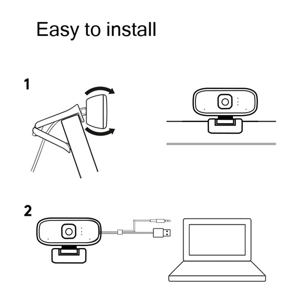 720P HD Mini Computer Webcam Anti-peeping Rotatable Adjustable Free Drive Camera For Live Broadcast Video Conference Work