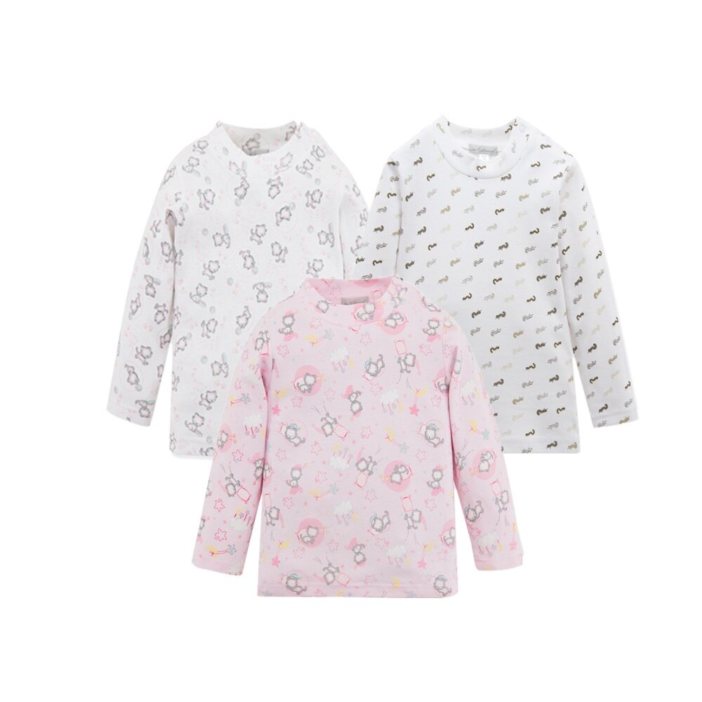 Honeyzone Jongens Nachtkleding 12-36M Katoen Afdrukken Baby Jongen Meisje Tops Geboren Ronde Lange Mouwen Ondergoed Kleding pyjama Bebe: SY30181920 / 36M