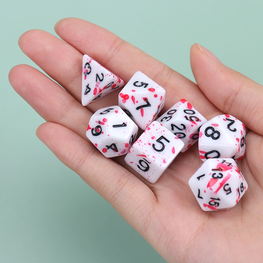 7 Teile/satz Polyhedral Würfel Bunte Kunststoff Würfel Set Dice Spiele Für Opaque Multi Seiten Würfel Pop Für Bord Spiel Zubehör