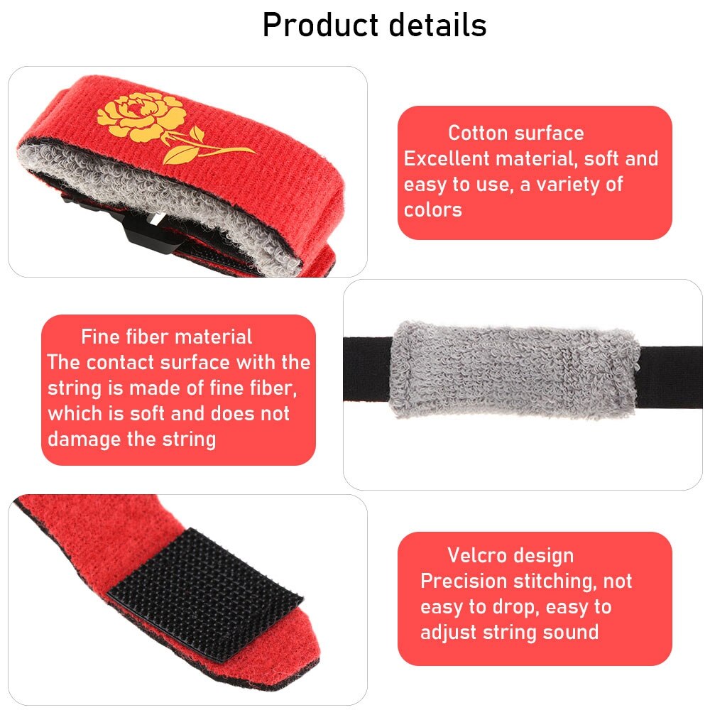 1Pc Gitaar Kleur Wraps Snaren Mute Muter Fretboard Dempen Wraps Akoestische Elektrische Gitaar Bas Ukulele Instrument Accessoire