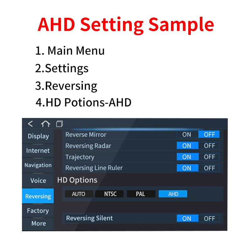 Hippcron Car Rear View Camera Night Vision For Auto Parking Monitor Waterproof 170 Degree Angle AHD Video