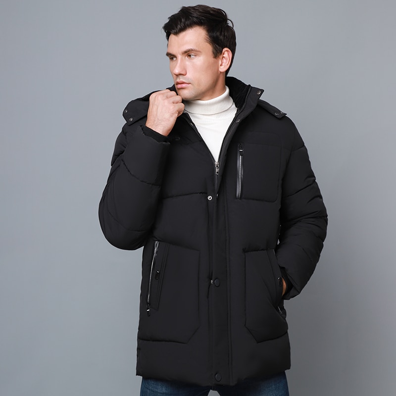 Winterjassen met capuchon, parka's voor heren, dikke gewatteerde herenjassen, overjassen, kleding voor heren, winddichte bovenkleding, jassen, kleding