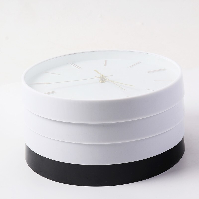 Simple Wall Clock European Style Home Mute Wall Clock Pastoral Style Wall Clock Sweep Circle Clock Stic