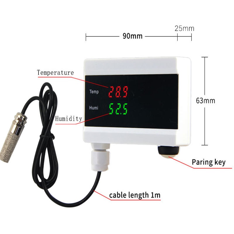 Tuya wifi temperatur termometer luftfugtighed hygrometer detektor alarm sensor smart life app hjem termostat controller