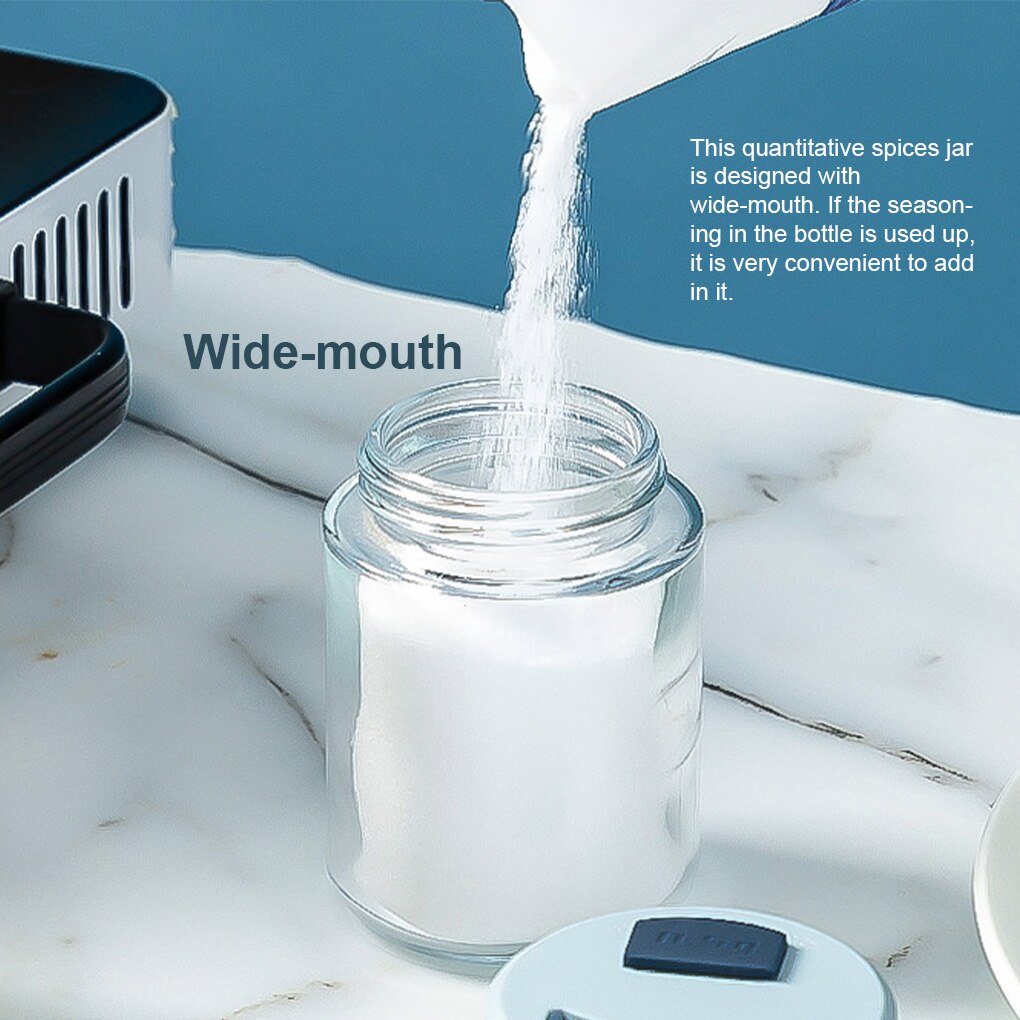 Push-Type Salt Shaker Spice Jars With Lid Sealed Moisture-Proof Condiment Jar Glass Bottle Kitchen Accessories Cooking Tools
