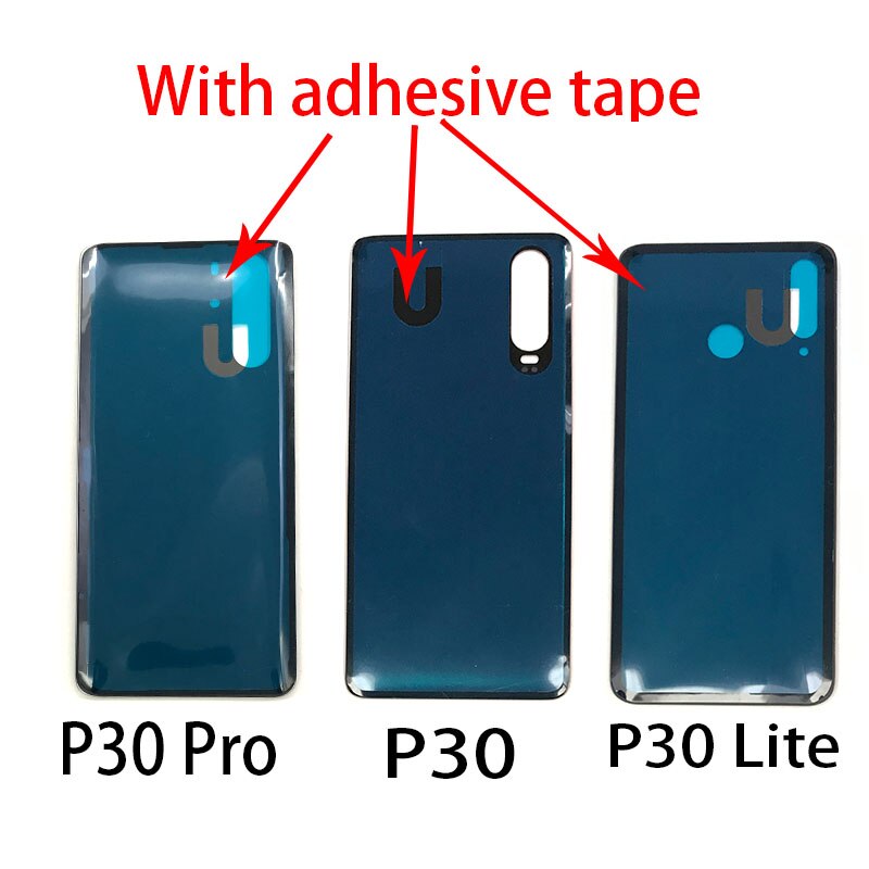 Tylna szklana tylna pokrywa do obudowy baterii Huawei P30 Lite Pro tylna pokrywa baterii z naklejką samoprzylepną